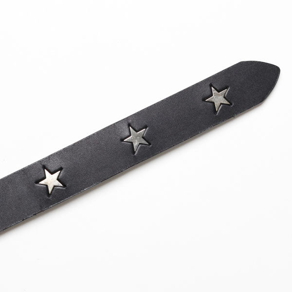 NARROW STUDS LEATHER BELT