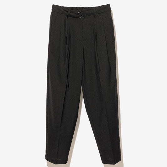 HARD TWISTED WOOL TROPICAL BELTED PANTS  