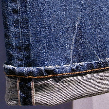NEW 5 POCKET STRETCH PANTS DAMAGED REPAIRED