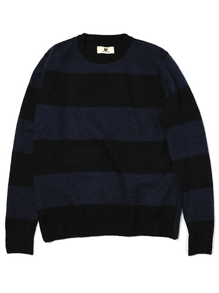 star switching border mohair knit