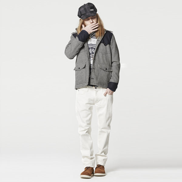 SNOW PATTERN ZIP PARKA