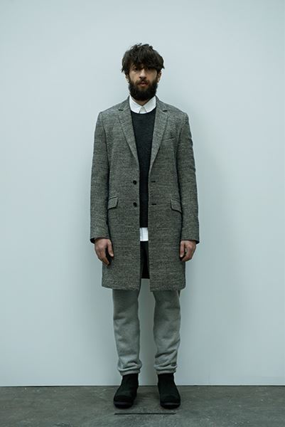 W/HALPツイード チェスターコート