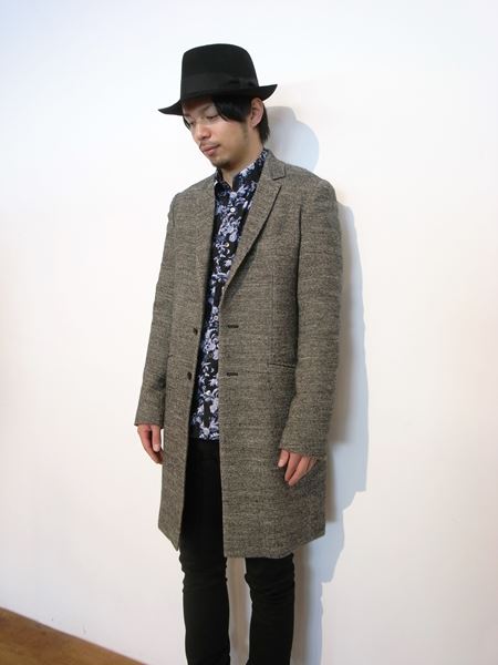 W/HALPツイード チェスターコート