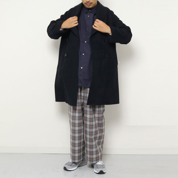 FALKLAND WOOL TWEED SHAWL COLLAR COAT