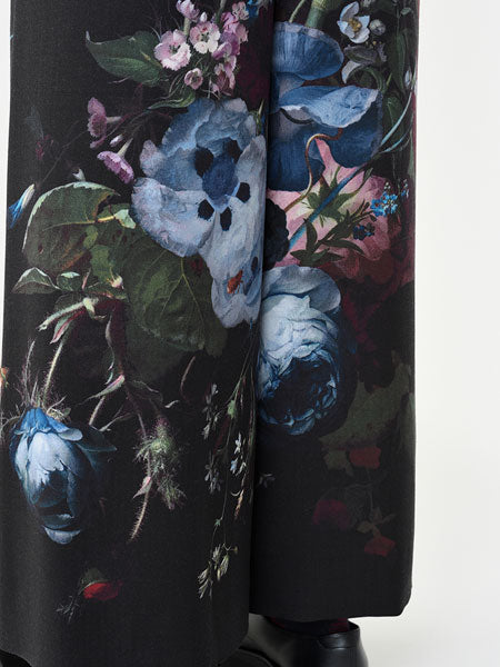 2TUCK CROPPED WOOL GABARDINE INKJET (FLOWER)