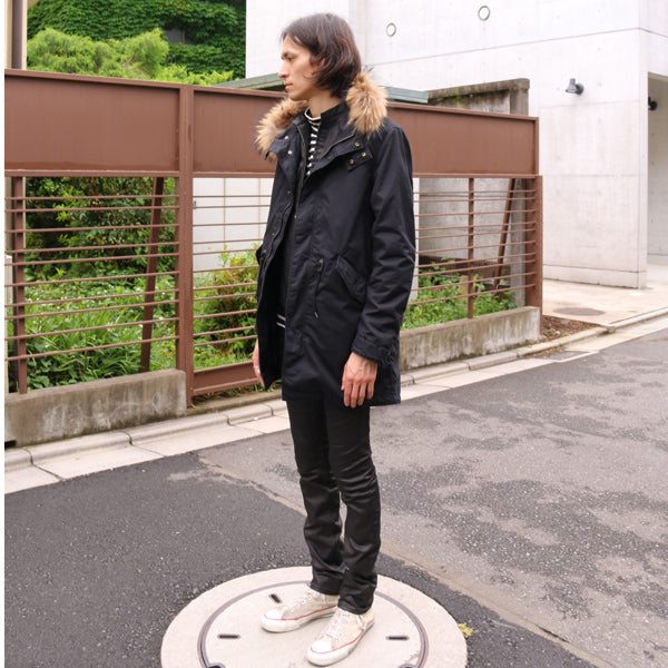 高密度 WEATHER 弱シルケット微起毛 モッズコート