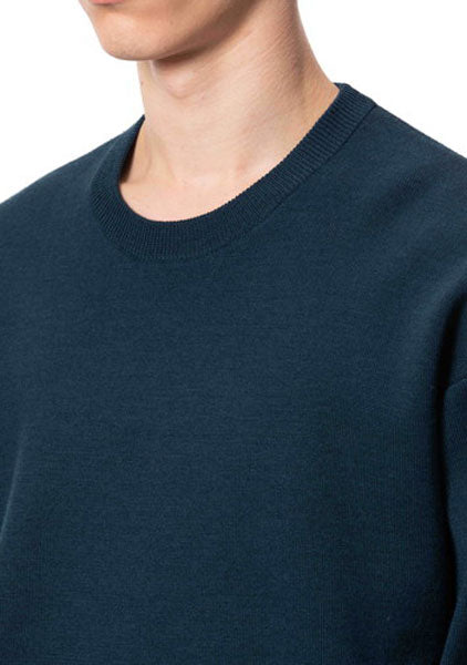 W/Peダブルフェイスニット クルーネックプルオーバー