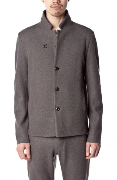 カシミヤ混ニットフラノ 3つ釦JK