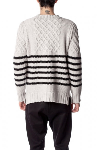 ケーブルローゲージ ケーブルクルーネックプルオーバー