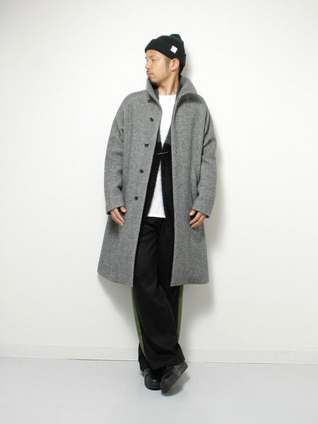 W/Ap/Heへリンボンツイード スタンドカラーコート