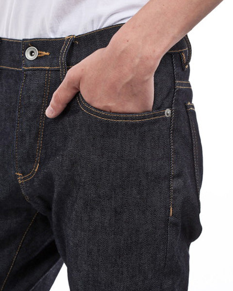 13ozムラ糸ストレッチデニム アンクルカットスーパースリム