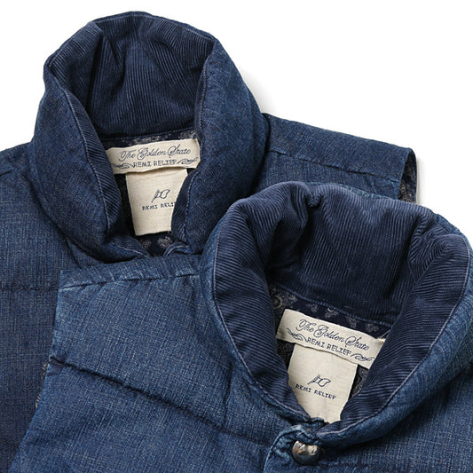 デニムダウンベスト