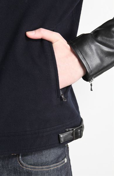 カシミヤタッチストレッチモールスキン シングルライダース