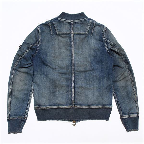 SWEATLIKE-STRETCH DENIM TYPE-MA-1 FLIGHT JACKET