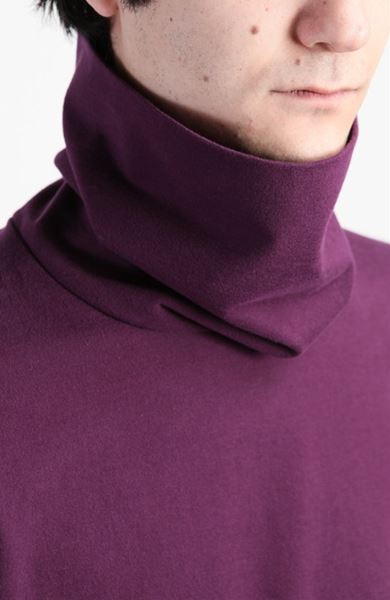 クールマックスモクロディスウェード タートルネック長袖