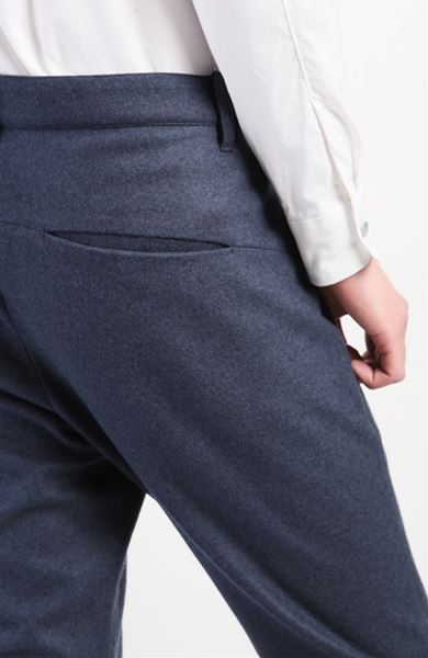 カシミヤ混ニットフラノ ジョッパーズパンツ