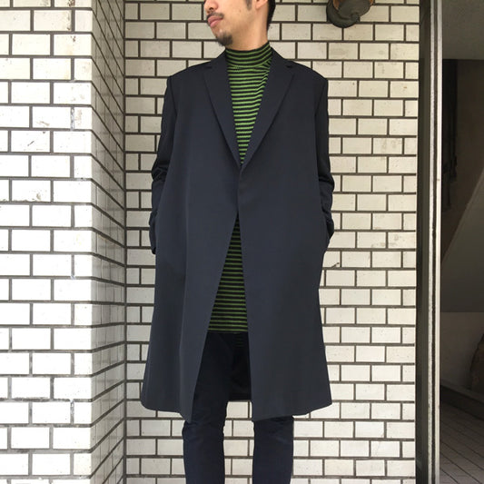 WOOL HIGH COUNT GABARDINE LONG JACKET