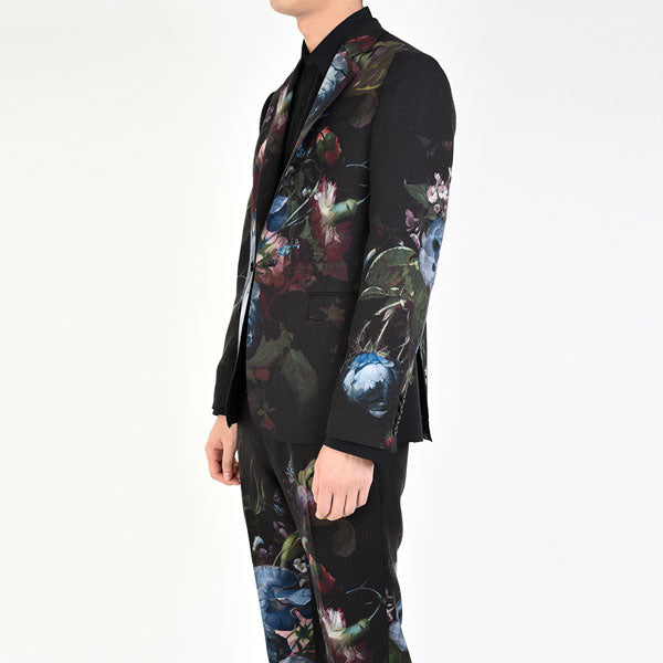 1B JACKET WOOL GABARDINE INKJET (FLOWER)