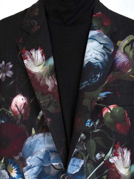 BIG JACKET WOOL GABARDINE INKJET (FLOWER)