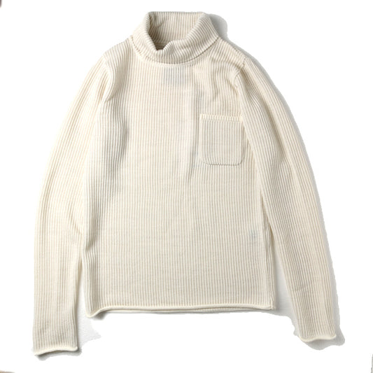 リブ編みニット ハイネック