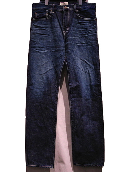 vintage style half years denim pants