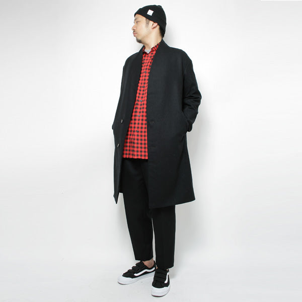 WIDE SPREAD COLLAR SHIRTS GINGHAM CHECK POPLIN