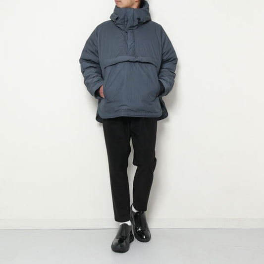 塩縮タスランナイロンタフタ パッカブルプルオーバーライトダウンブルゾン