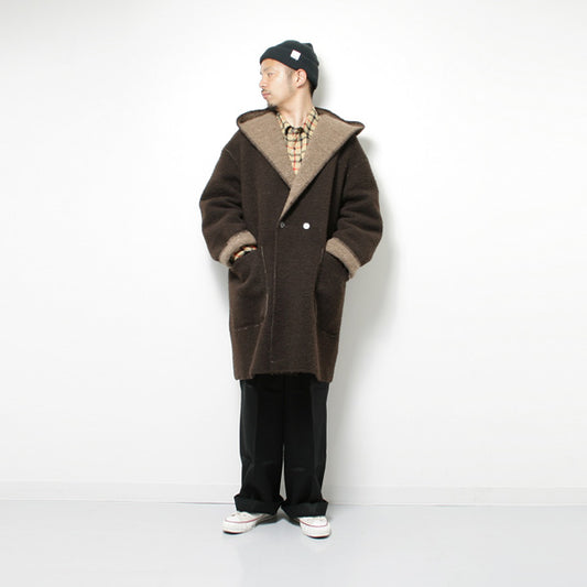 TARANUI WOOL BLANKET CLOTH HOODED COAT