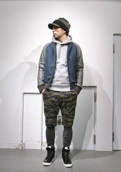 C/Wカシミヤ鹿の子裏毛 プルオーバーパーカー