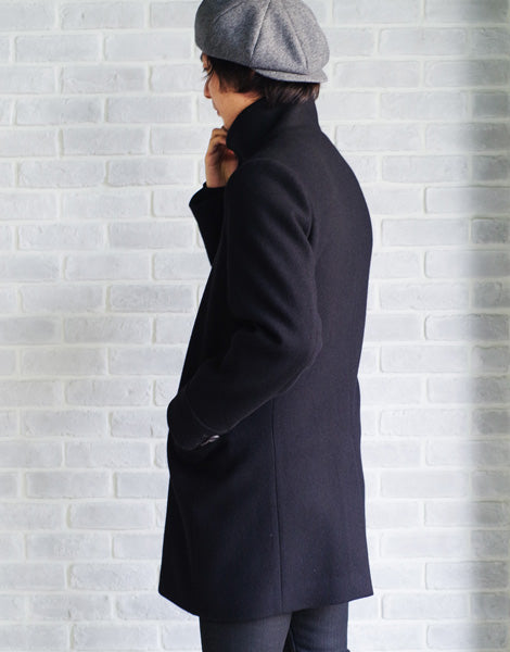 SUPER 100s DOUBLE CLOTH MELTON スタンドカラーコート