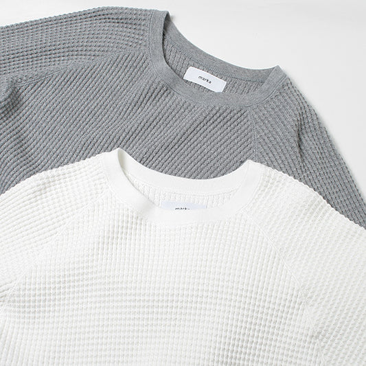 RAGLAN CREW NECK HEAVY WAFFLE