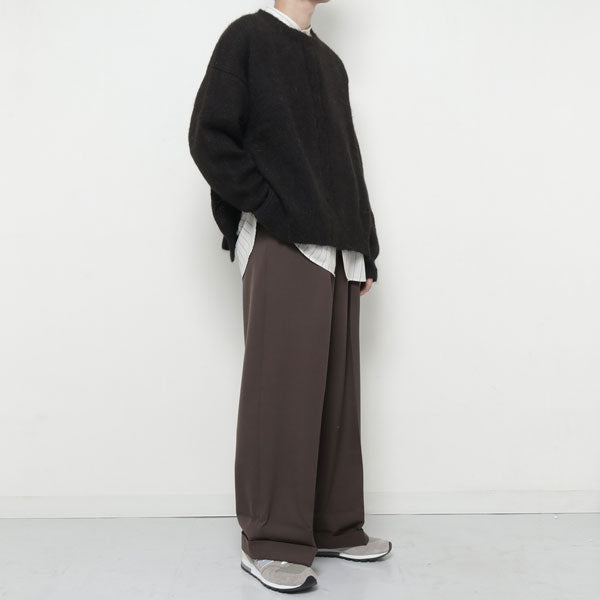 W POCKET BAND COLLAR SHIRT STRIPE VIELLA