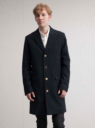 ジャカードデニム チェスターコート