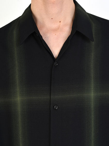 MODAL TWILL OMBRE CHECK LONG SHIRT