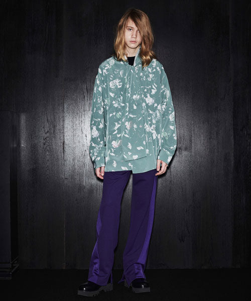 DECHINE BOW COLLAR SHIRT INKJET (REAL FLOWER)