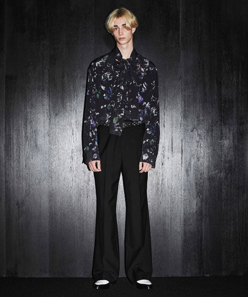 DECHINE BOW COLLAR SHIRT INKJET (REAL FLOWER)