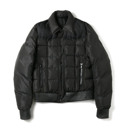 LEOPARD PATTERN DOWN SKI JACKET