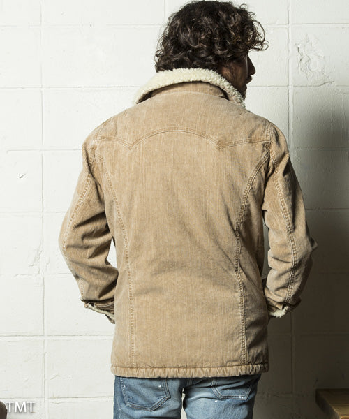 SULFIDE DYED SLUB CORDUROY BOA RANCH COAT