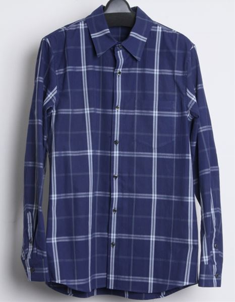 80/2 コットンチェック 1ポケットレギュラーシャツ L/S