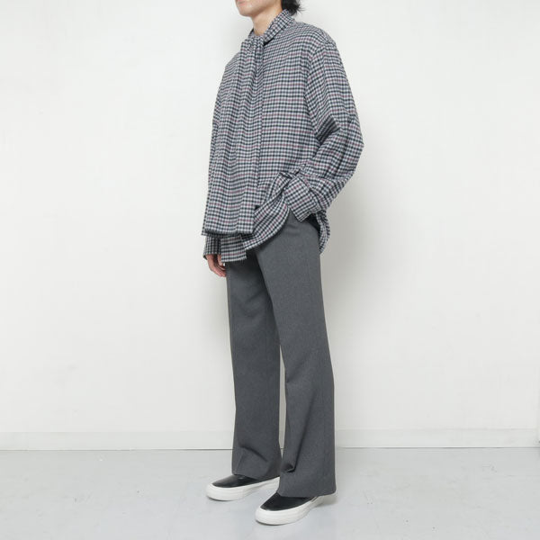 DECHINE BOW COLLAR SHIRT COTTON FLANNEL GUNCLUB CK