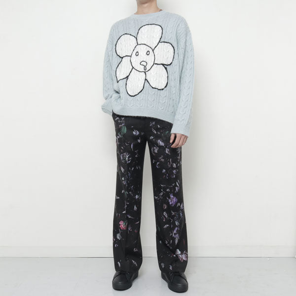 CABLE INTARSIA KNIT (NIHILISM FLOWER)