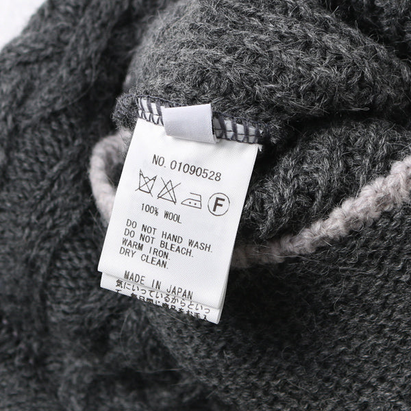 ミックスアランニット クルーネック