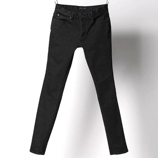 BLACK STRETCH DENIM x BIO WASH SKINNY LEG