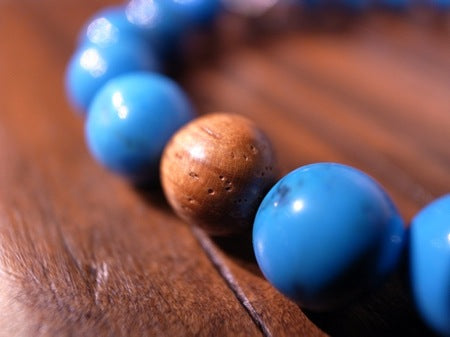 star cross ball bracelet (wood&turquoise)