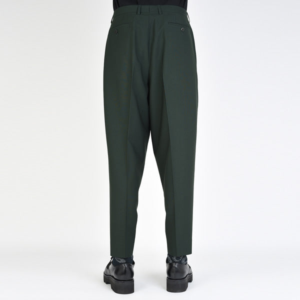 WOOL GABARDINE 2TUCK TAPERED WIDE