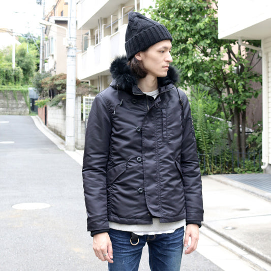 N-66 NYLON TWILL ミリタリーフードブルゾン