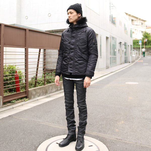 N-66 NYLON TWILL ミリタリーフードブルゾン