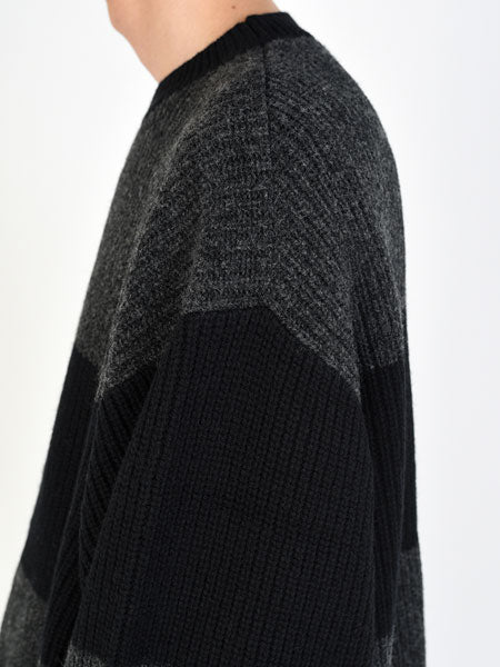 STITCH BORDER KNIT PULLOVER