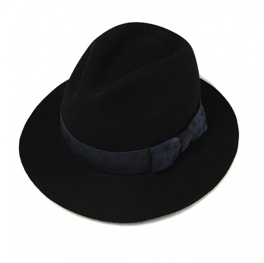 irregular star long brim felt hat