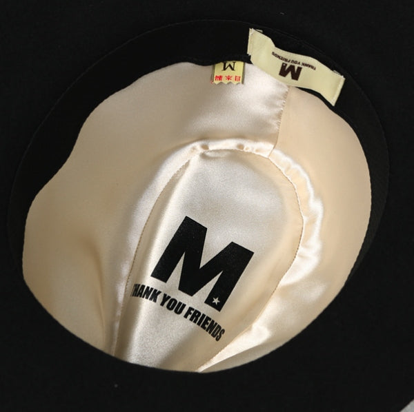 irregular star long brim felt hat